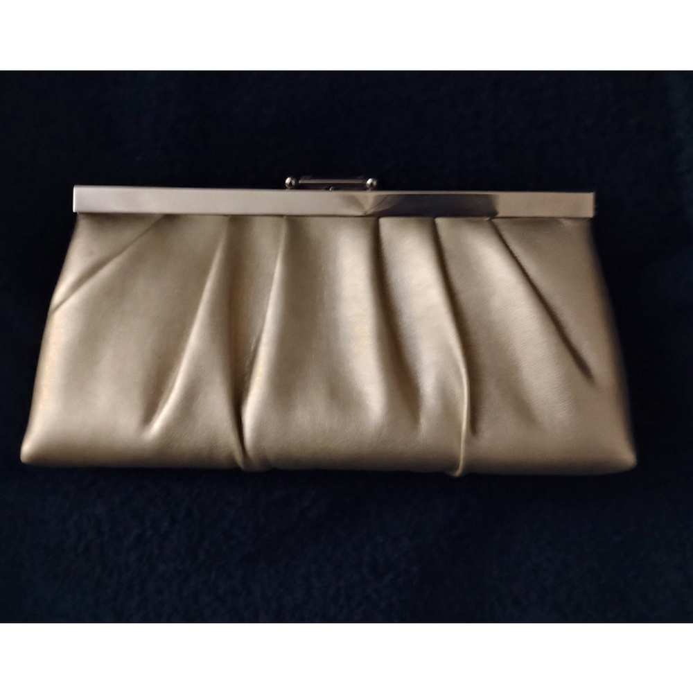 Gunne Sax Gold Clutch Shoulder Chain Purse Evening Bag